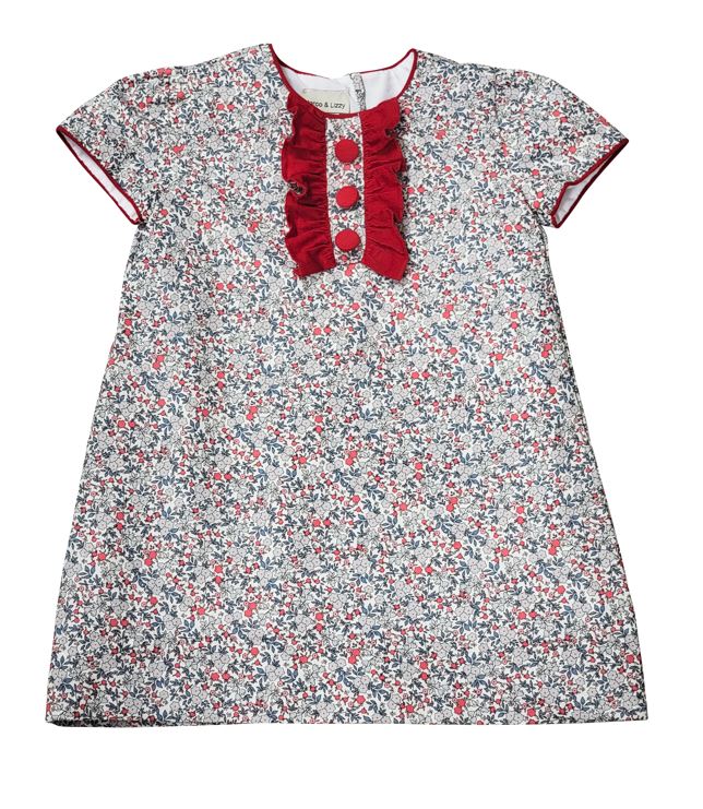 Girl's "Callie & Carter" Christmas Floral  A Line Dress - Little Threads Inc. Children's Clothing