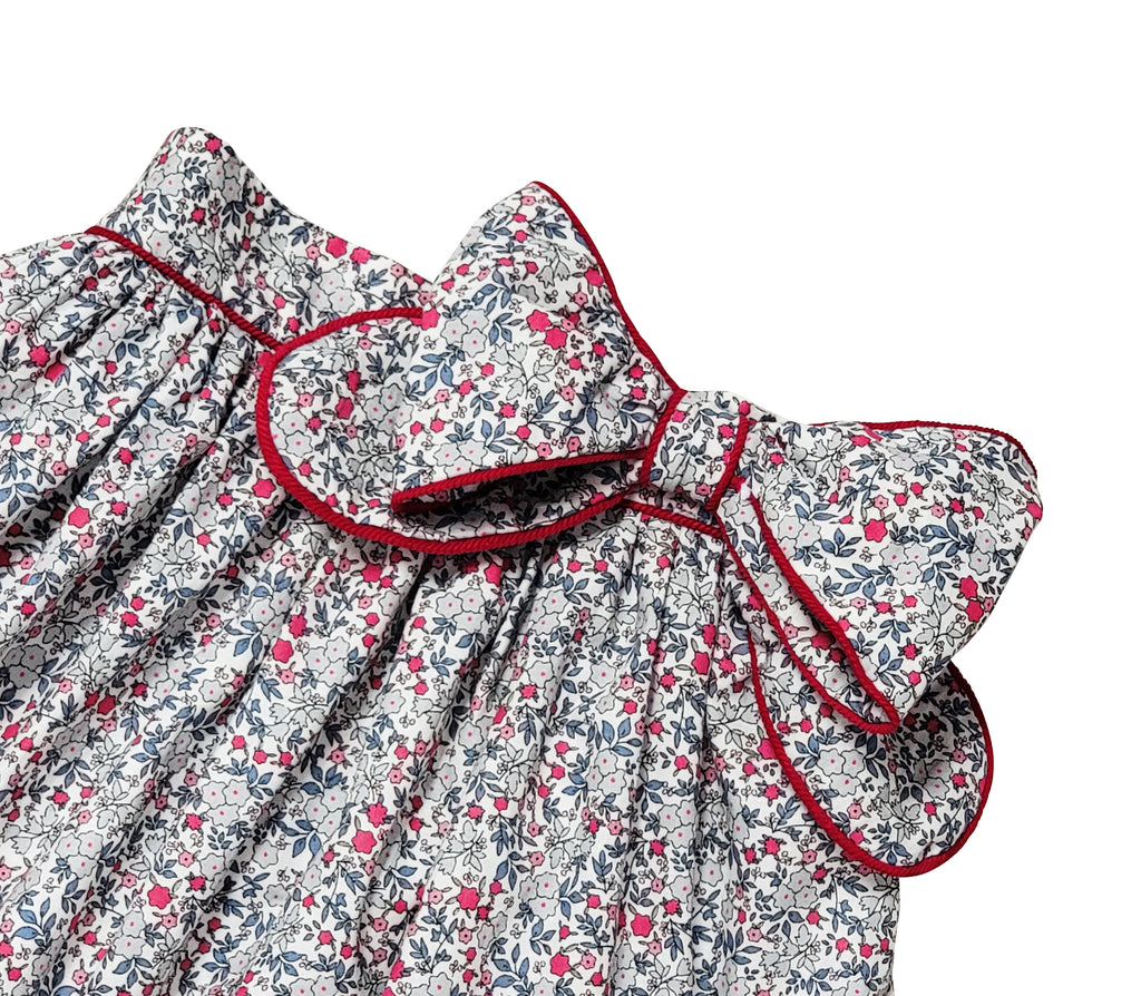 Girl's "Callie & Carter" Christmas Floral Bow Cotton Skirt - Little Threads Inc. Children's Clothing