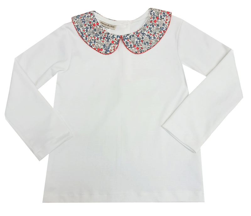 Girl's "Callie & Carter" Christmas Girl Pima Cotton Top - Little Threads Inc. Children's Clothing