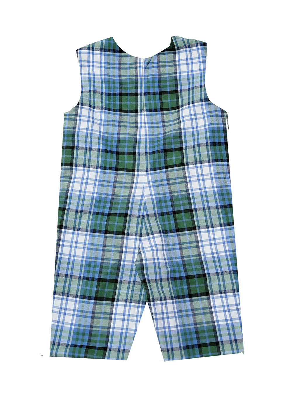 Boy's "Vivi & Brett" Blue Plaid Overall - Little Threads Inc. Children's Clothing