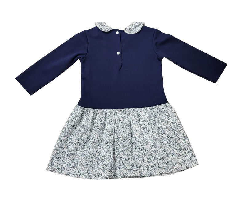 Girl's "Vivi & Brett" Long Sleeve Fleece Dress - Little Threads Inc. Children's Clothing