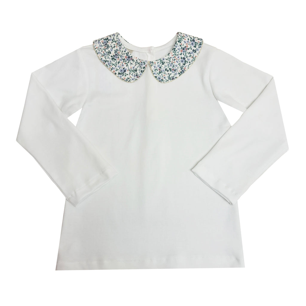 Vivi's Pima cotton Peter pan collar top - Little Threads Inc. Children's Clothing