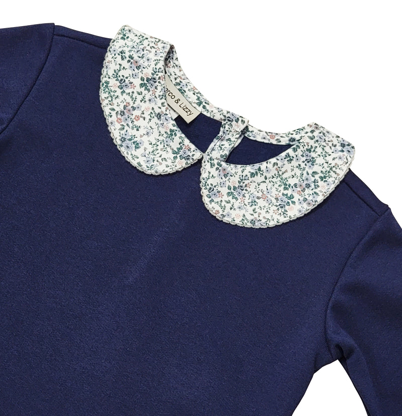 Girl's "Vivi & Brett" Long Sleeve Fleece Dress - Little Threads Inc. Children's Clothing