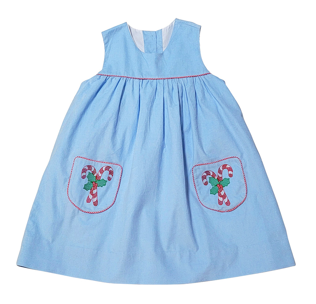 Girl's "Candy Cane" Christmas Jumper - Little Threads Inc. Children's Clothing