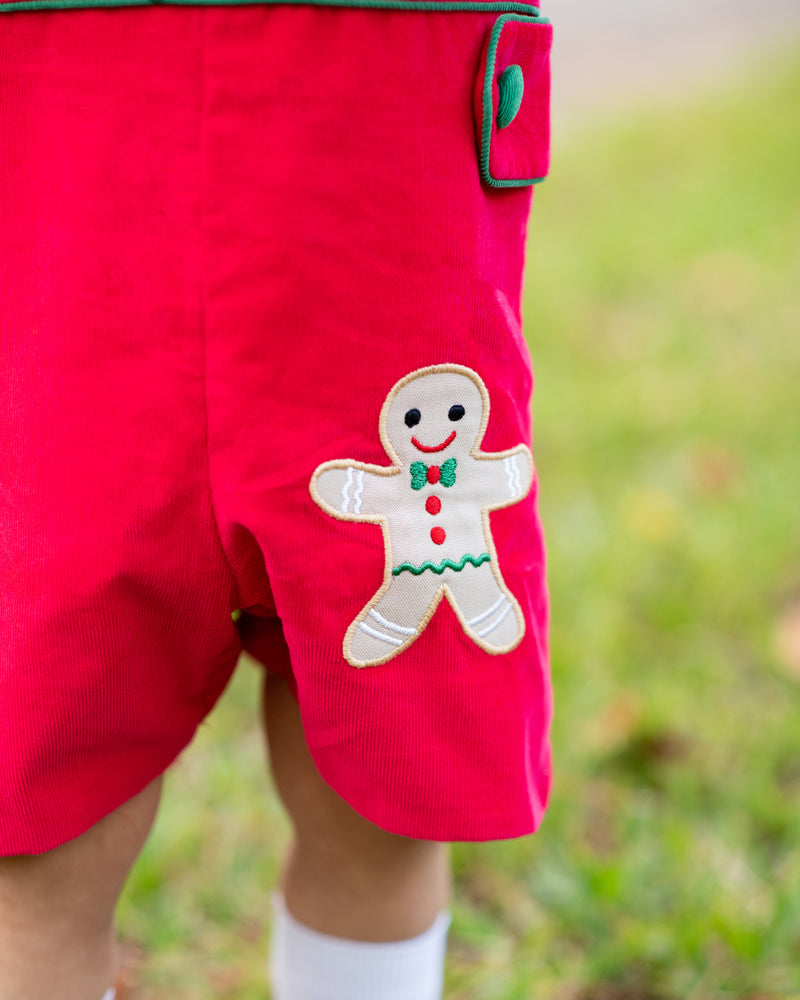 Boy's Christmas "Gingerbread" Overall Set - Little Threads Inc. Children's Clothing