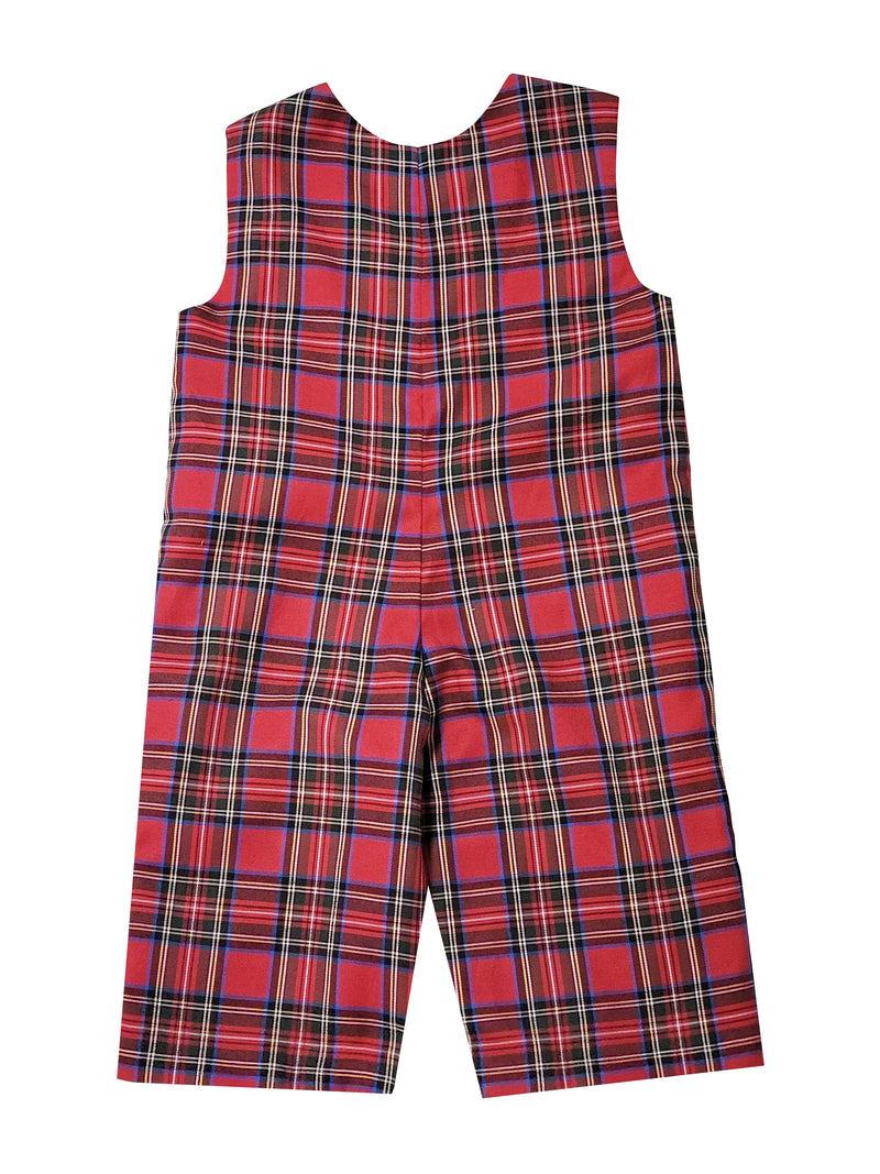 Boy's "Christmas Plaids" Boy Overall - Little Threads Inc. Children's Clothing