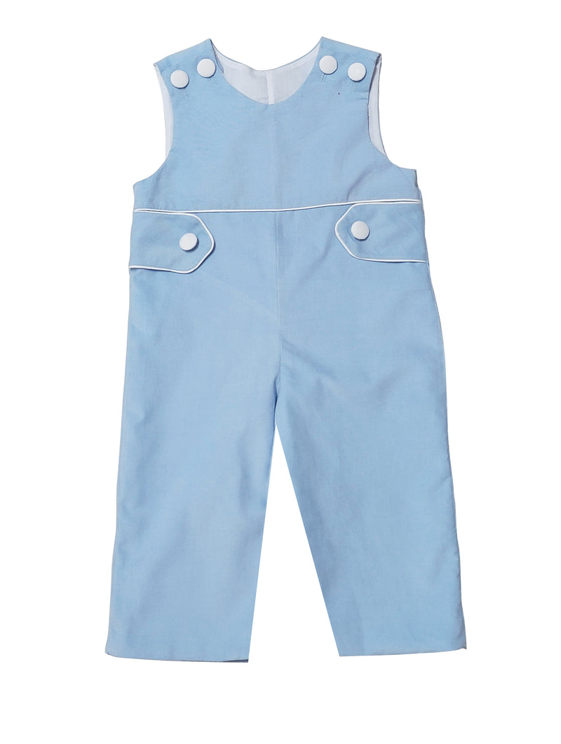 Boy's Blue Corduroy Overall - Little Threads Inc. Children's Clothing