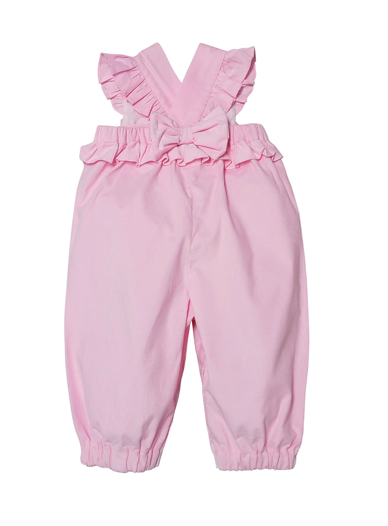 Girl's Pink Corduroy Romper - Little Threads Inc. Children's Clothing