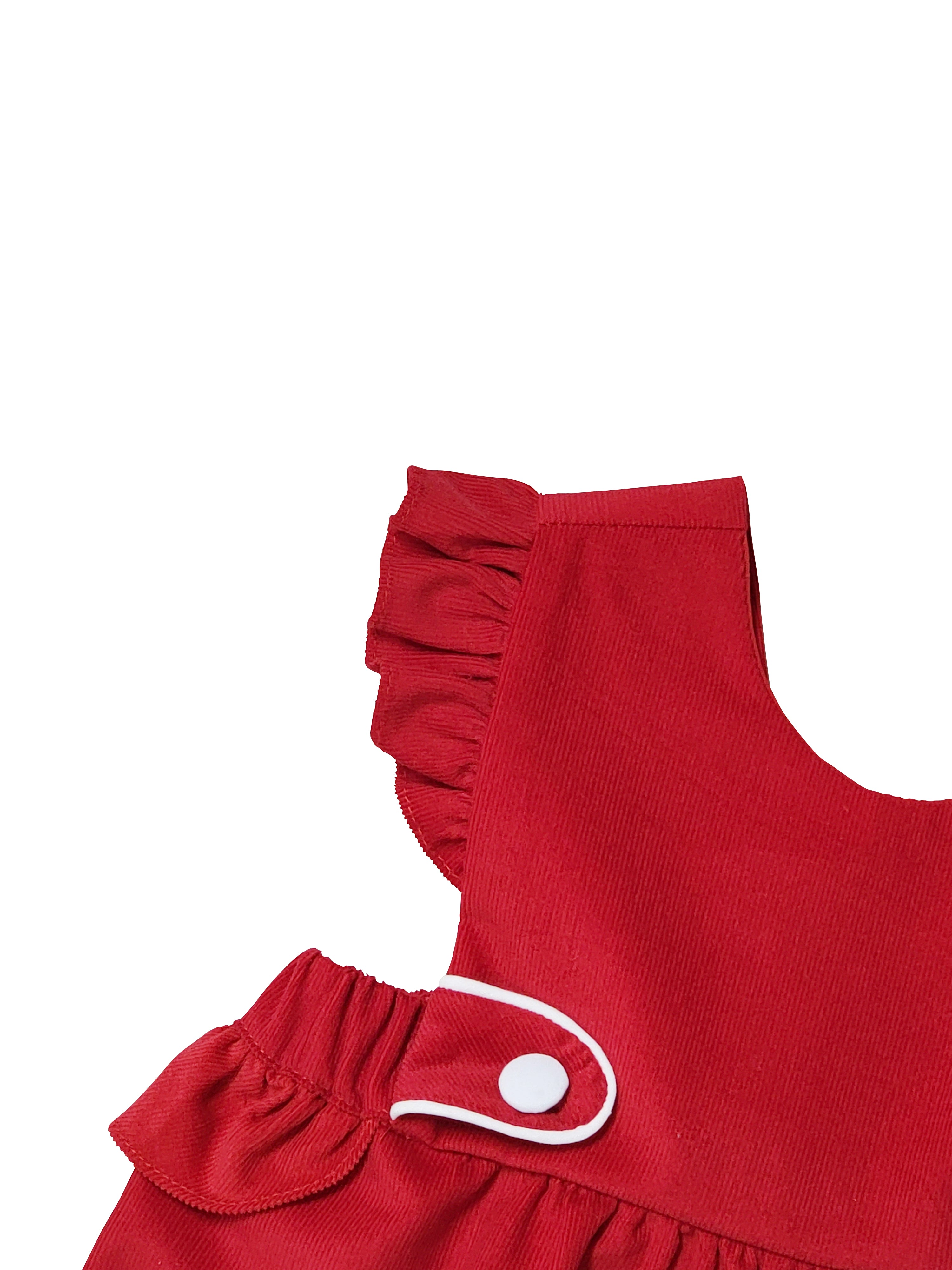 Girl's Red Corduroy Jumper - Little Threads Inc. Children's Clothing
