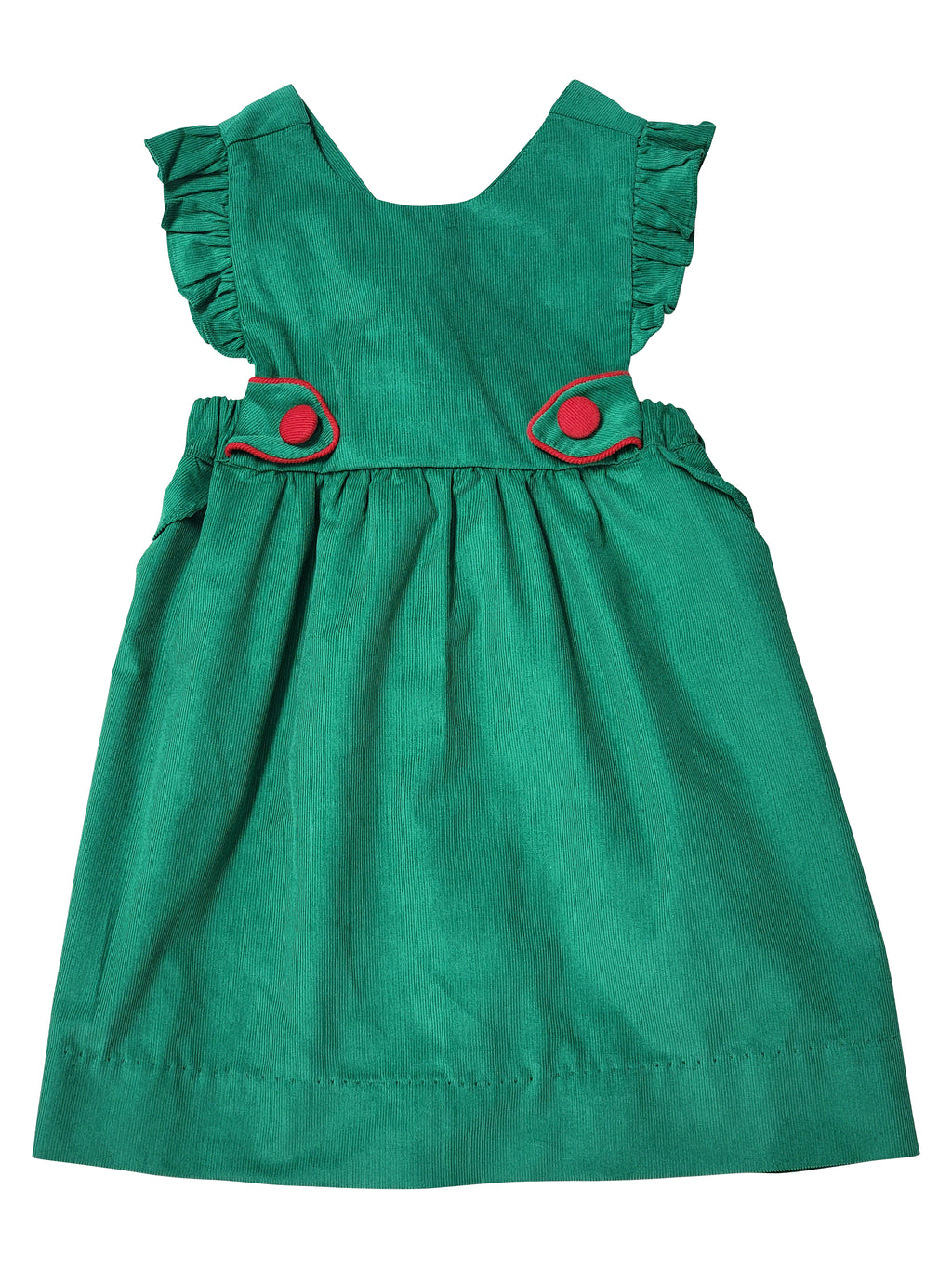 Girl's Green Corduroy Jumper - Little Threads Inc. Children's Clothing