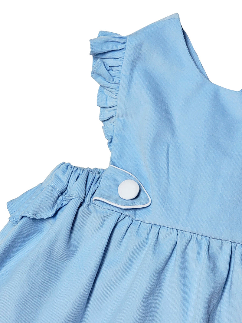 Girl's Blue Corduroy Jumper - Little Threads Inc. Children's Clothing