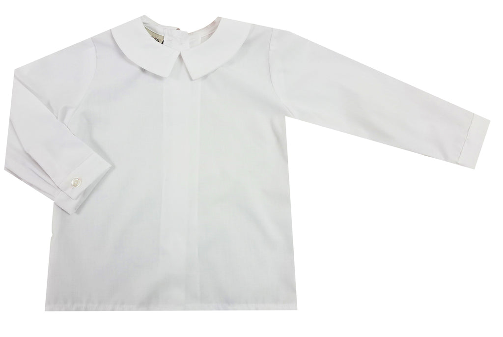 Boy's Woven White Shirt - Little Threads Inc. Children's Clothing