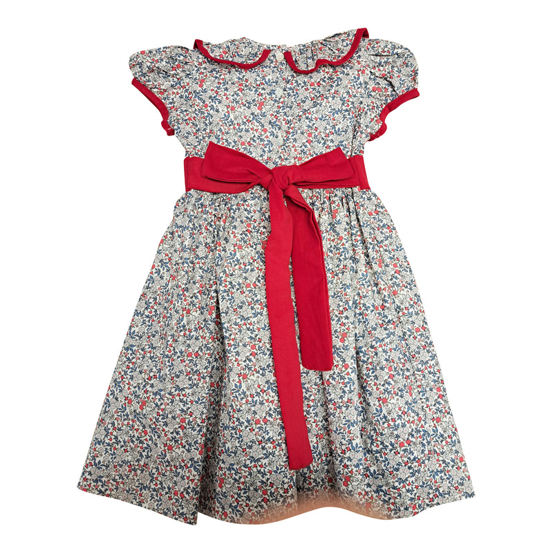 Girl's "Callie & Carter" Christmas Ruffle Collar Dress - Little Threads Inc. Children's Clothing