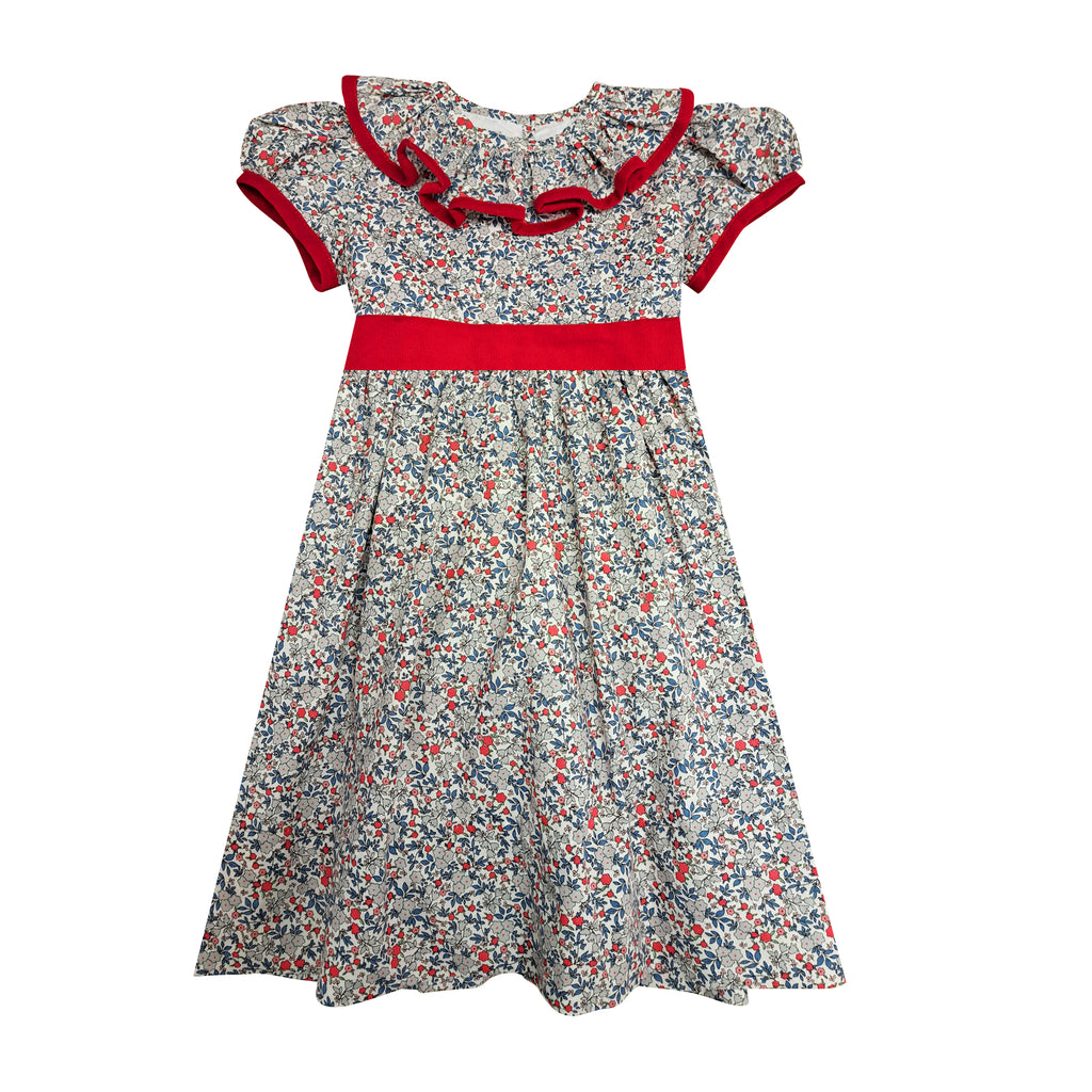 Girl's "Callie & Carter" Christmas Ruffle Collar Dress - Little Threads Inc. Children's Clothing