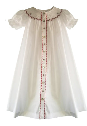 White Christmas Baby Day gown - Little Threads Inc. Children's Clothing
