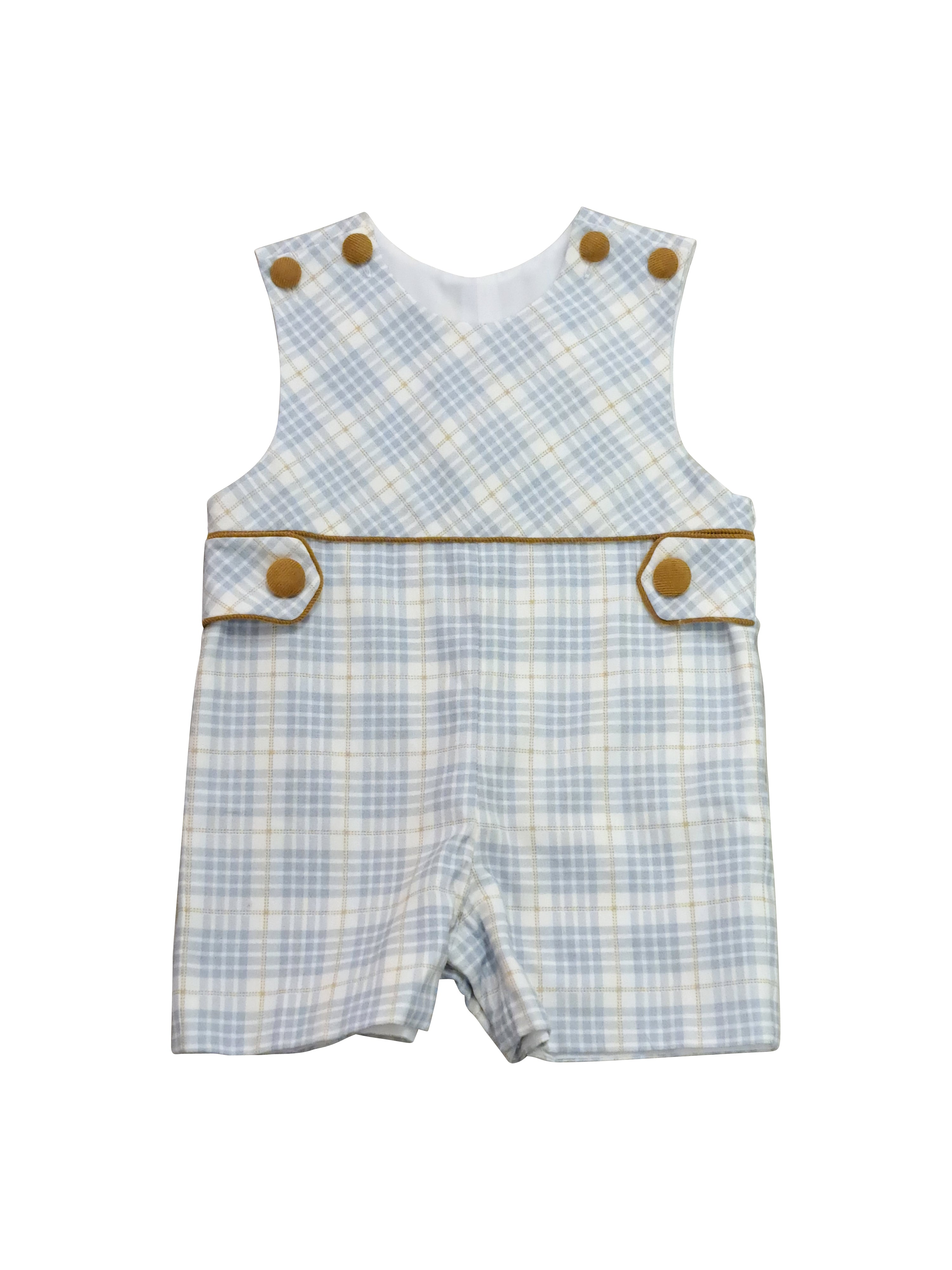 Fall Plaid Boys Overall