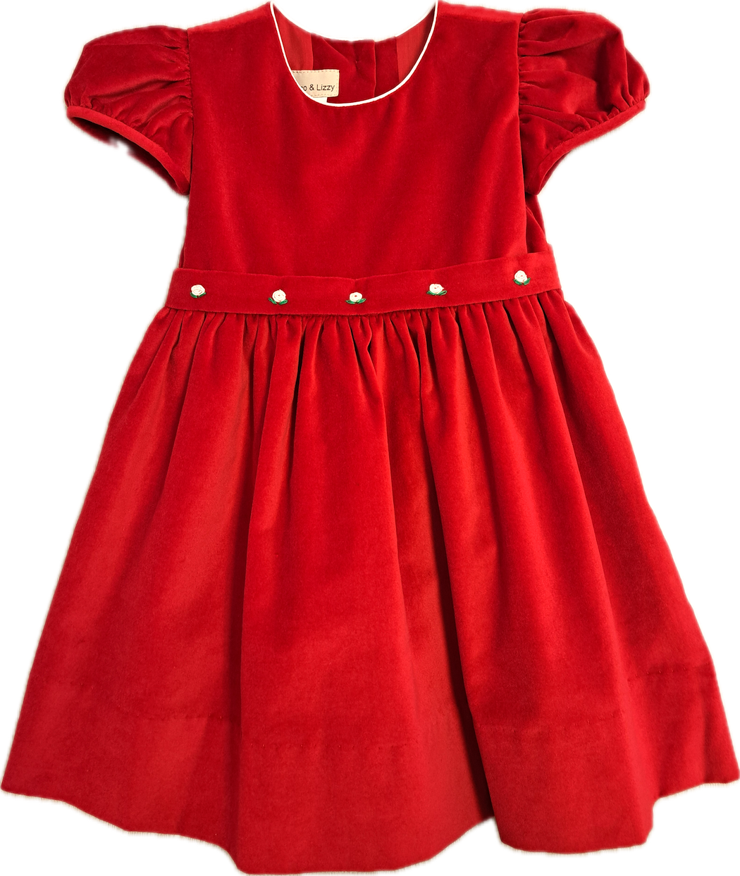 Christmas Red Velvet Collection Classic Girl's Dress - Little Threads Inc. Children's Clothing