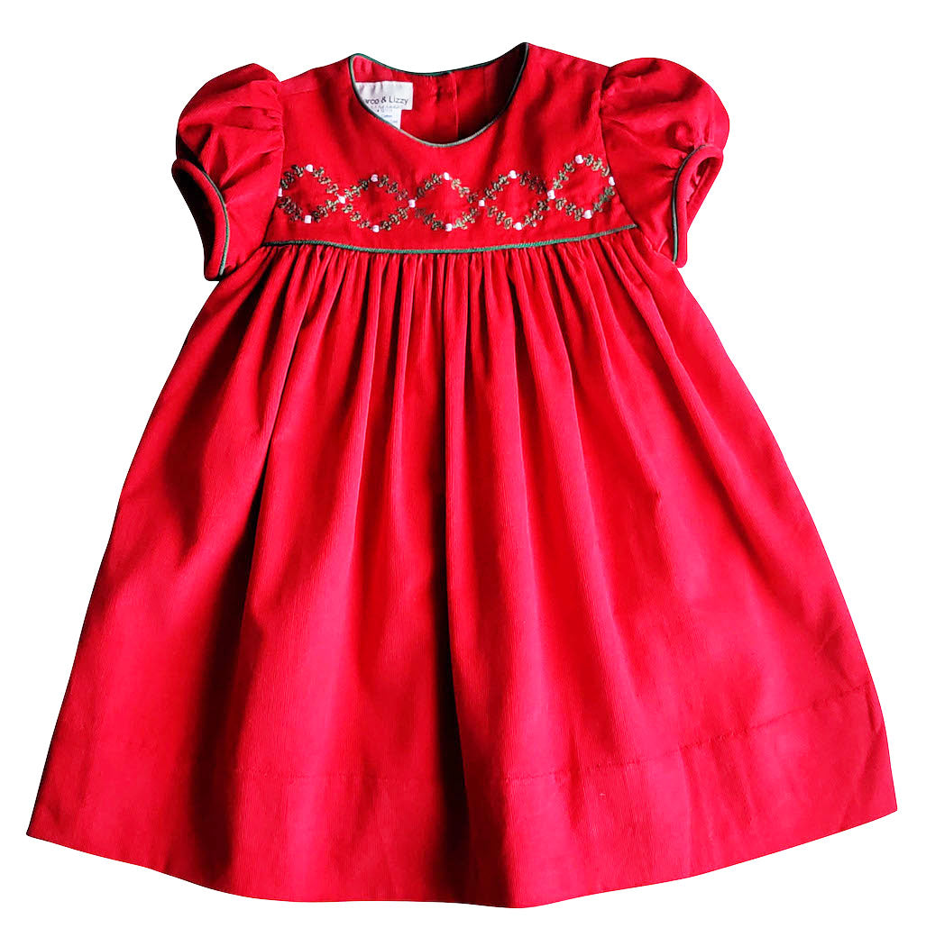 Christmas Time Girl's Red Float Dress - Little Threads Inc. Children's Clothing