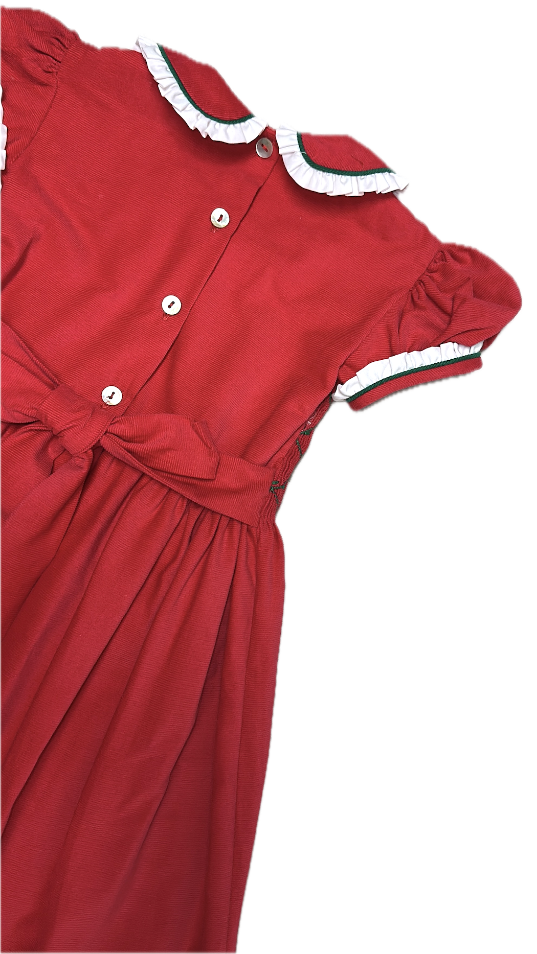 Christmas Hand  Smocked Girl's Dress