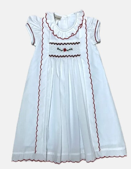 Christmas smocked baby daygown - Little Threads Inc. Children's Clothing
