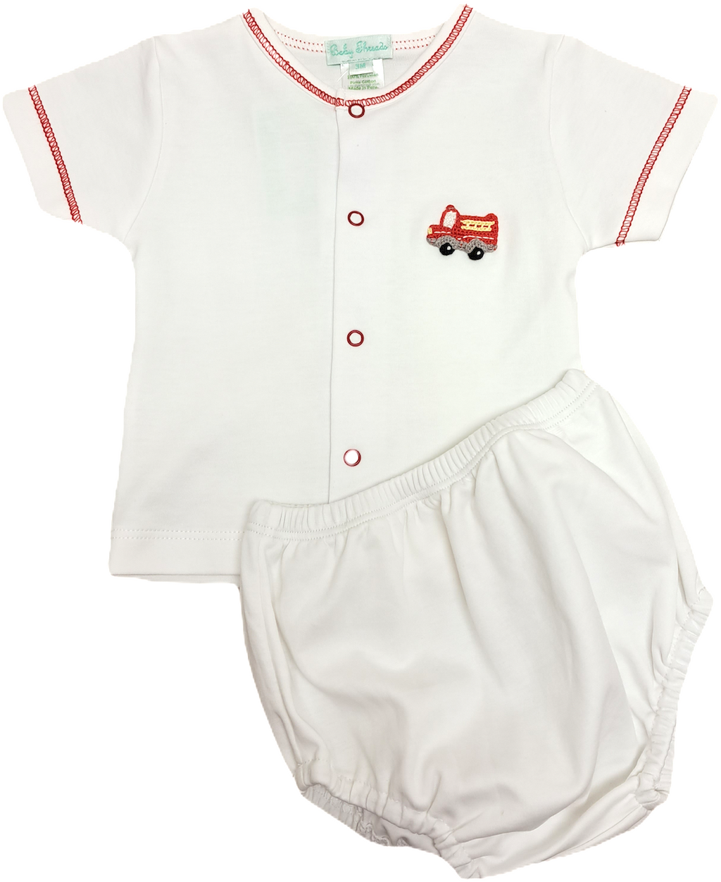 Firetruck Baby Boy Diaper Set - Little Threads Inc. Children's Clothing