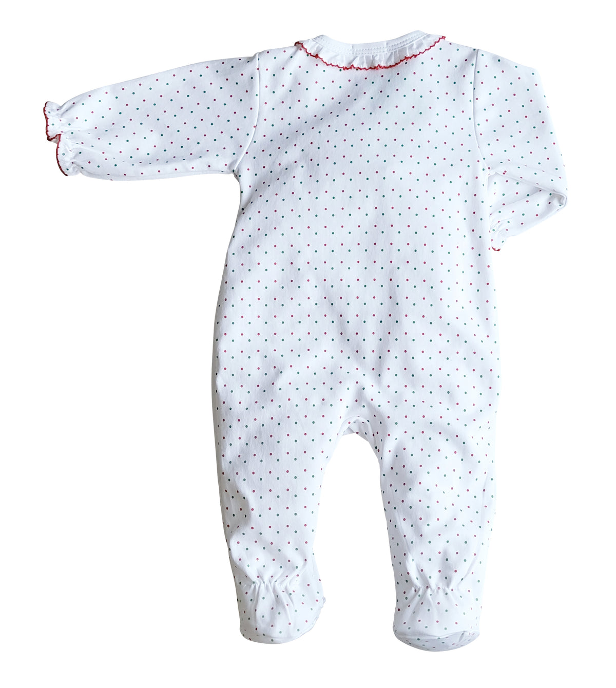Christmas Baby Girl's Candy Cane Footie - Little Threads Inc. Children's Clothing