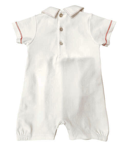 Baby Boy's "Christmas Reindeer" Smocked Romper - Little Threads Inc. Children's Clothing