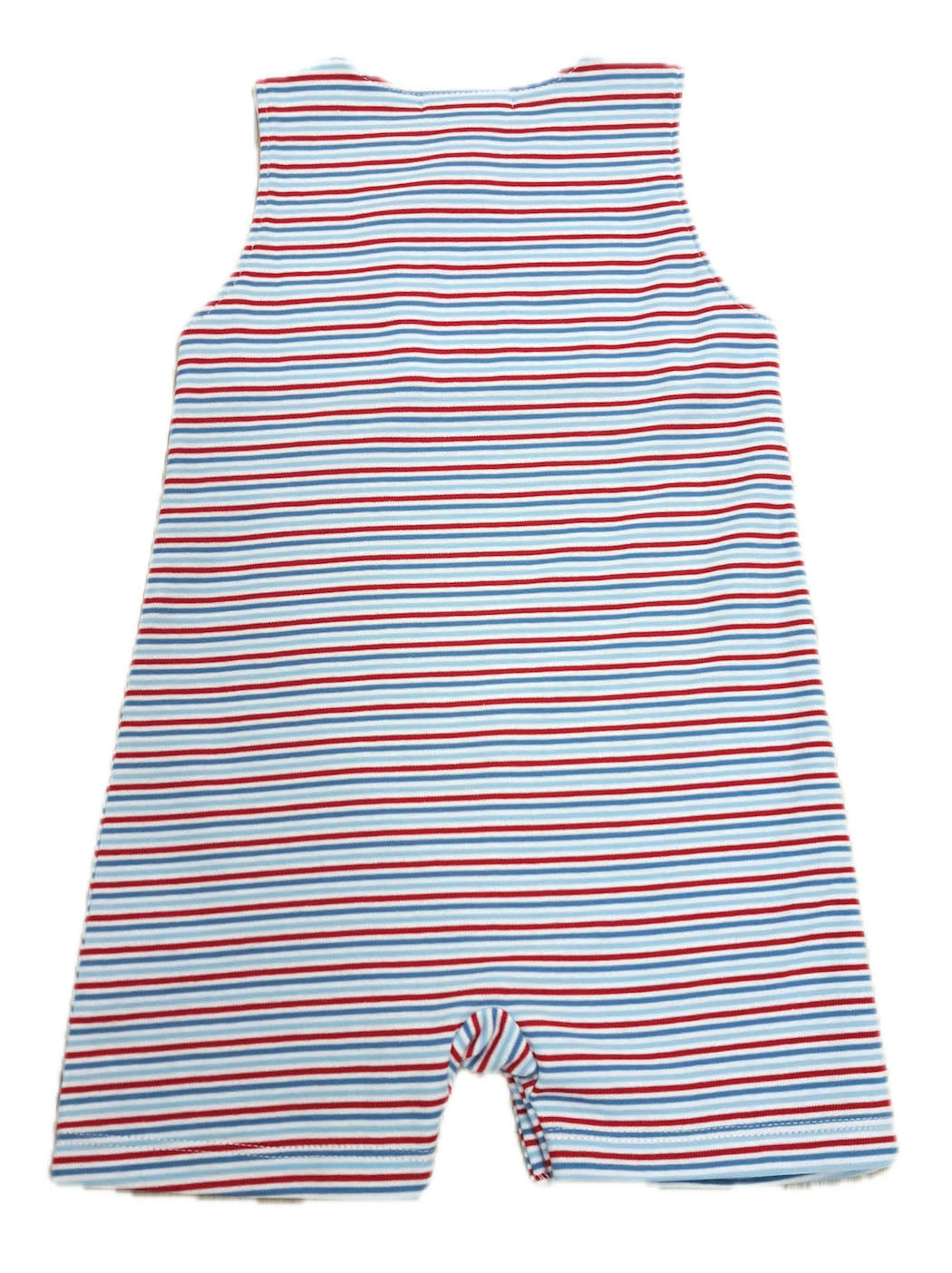 Red white and blue striped boy's overall - Little Threads Inc. Children's Clothing