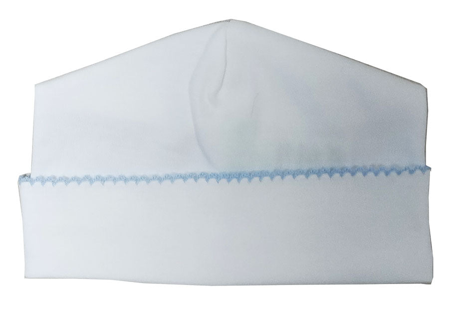 Baby Boy's White & Blue Hat - Little Threads Inc. Children's Clothing
