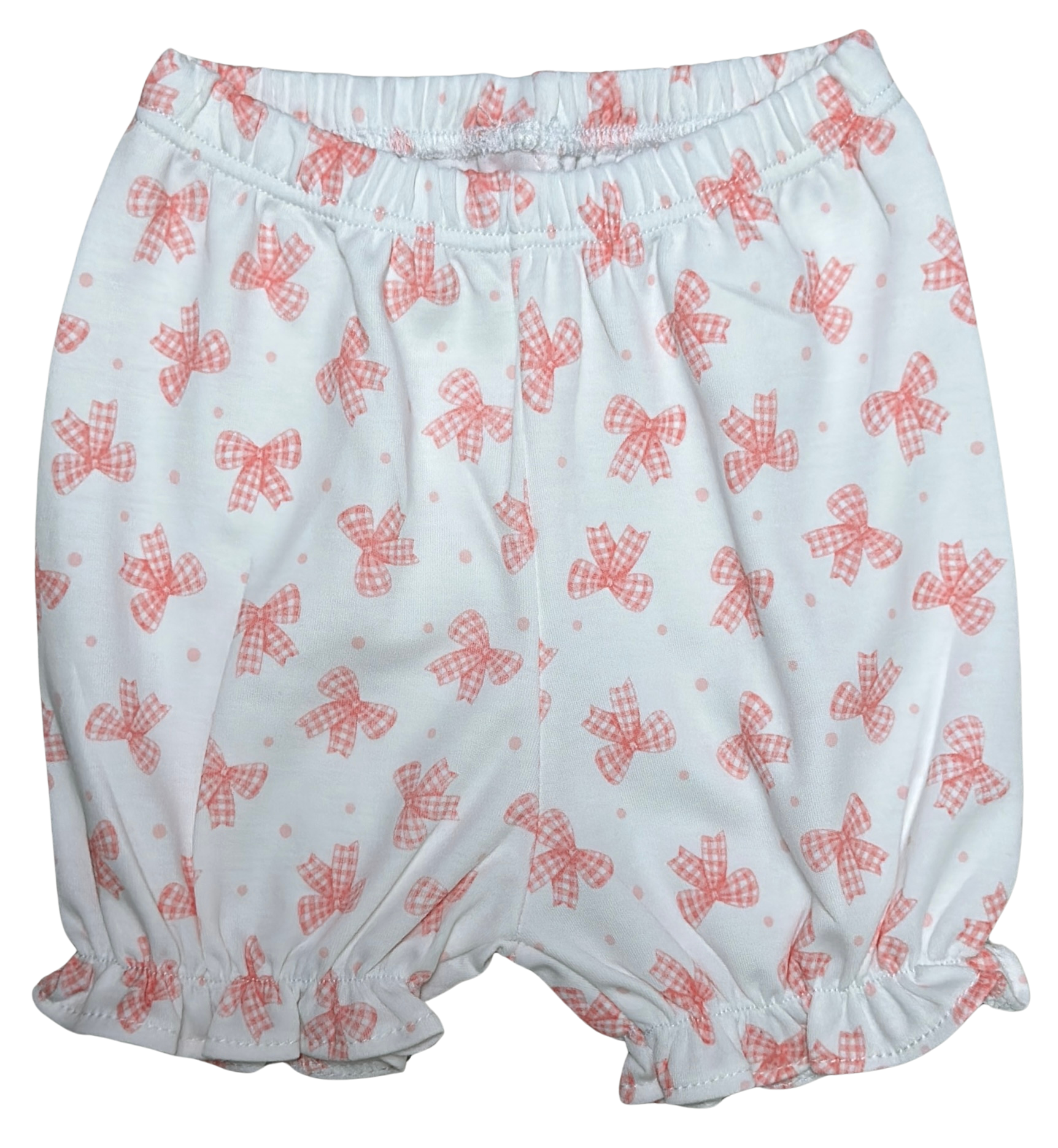 Pink Bows Hand Smocked Baby Girl Bishop Dress Set