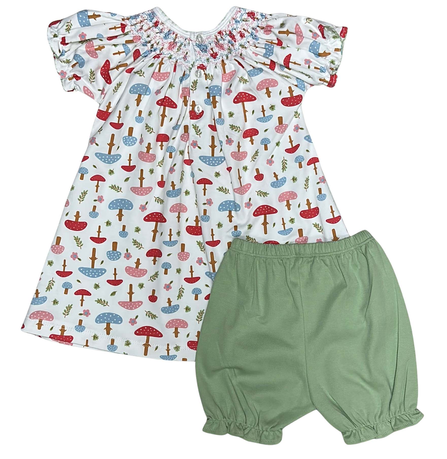 Fall Mushrooms Girl's bishop Dress - Little Threads Inc. Children's Clothing