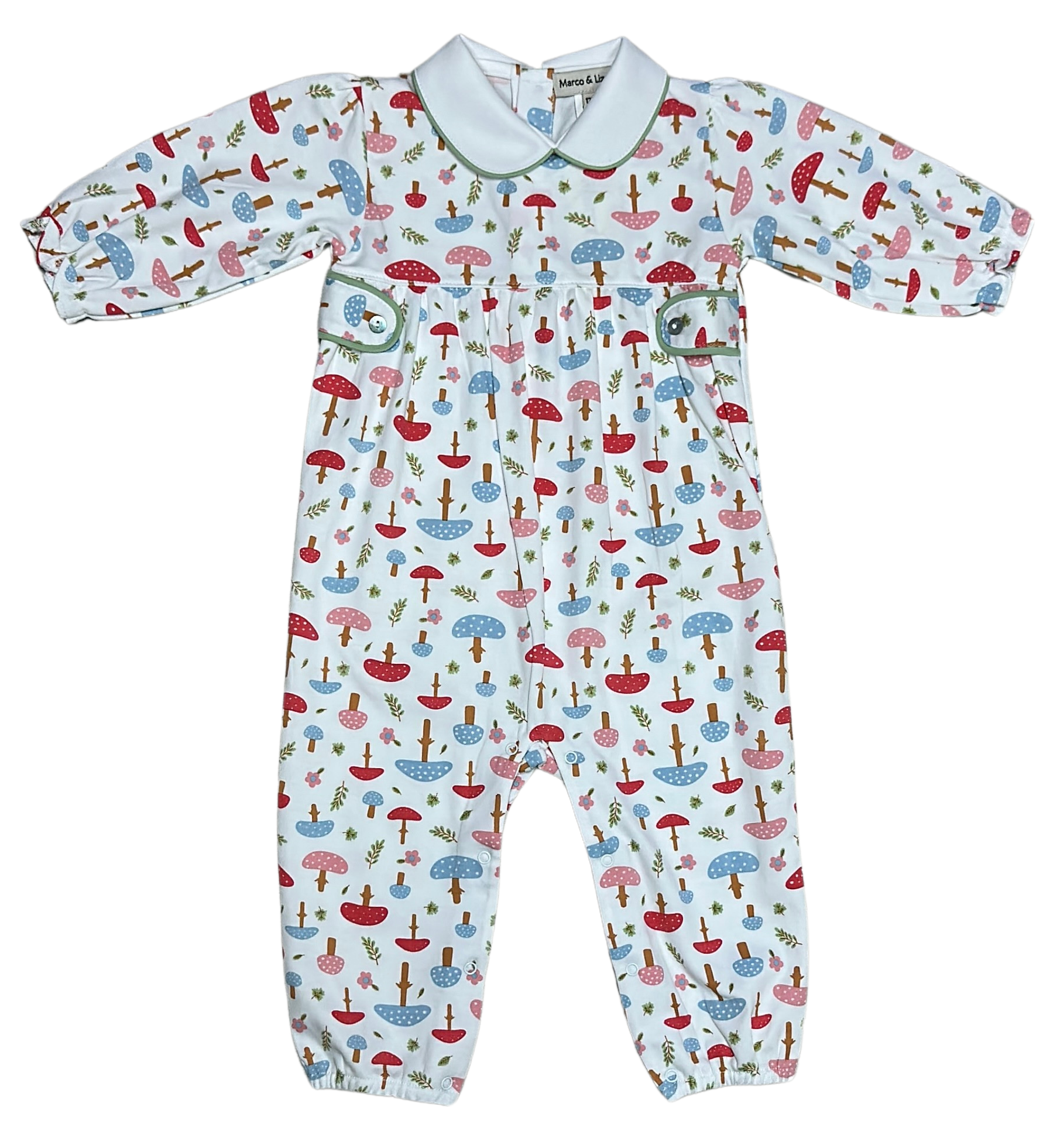 Fall Mushroom Print Baby Girl Romper - Little Threads Inc. Children's Clothing