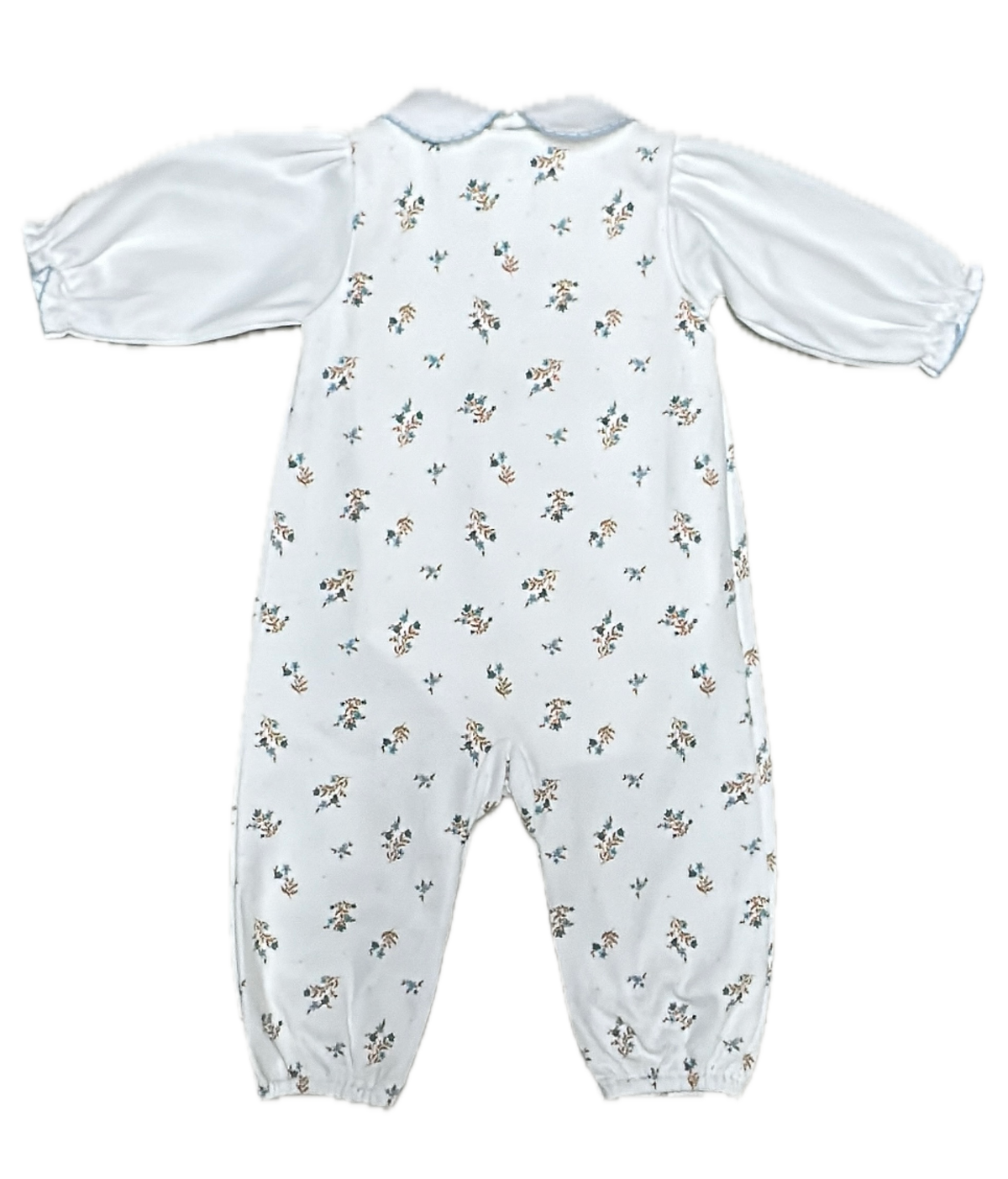 Baby Girl's "Dainty Blue Flowers" Romper Set
