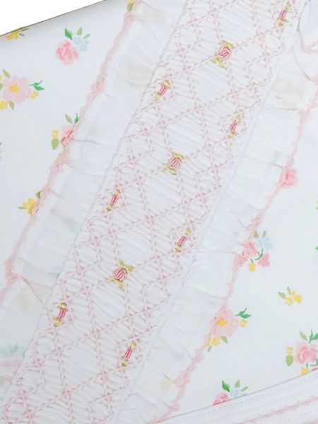 English Roses Baby Girl Smocked Blanket - Little Threads Inc. Children's Clothing