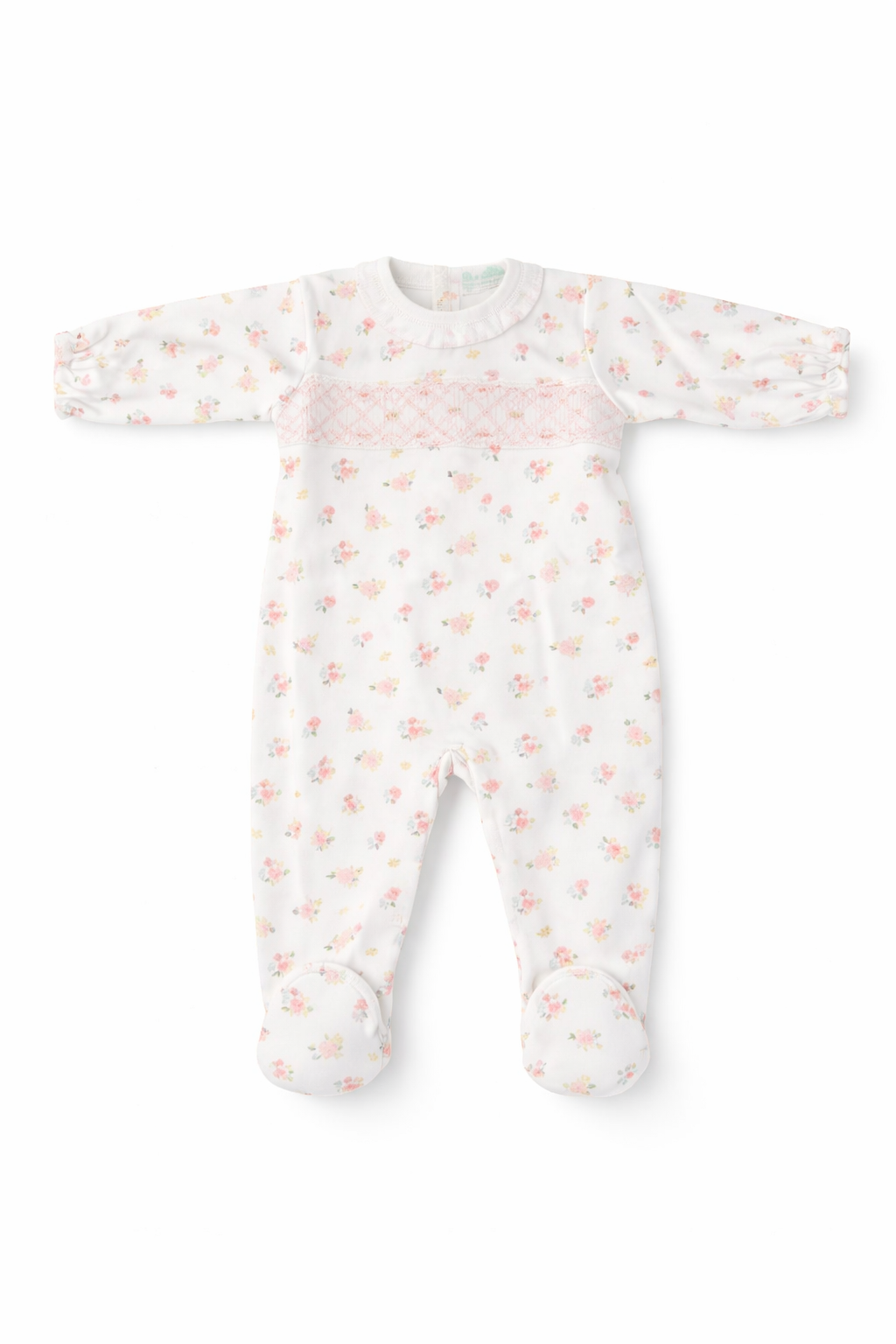 English Roses Baby Girl's Smocked Footie - Little Threads Inc. Children's Clothing