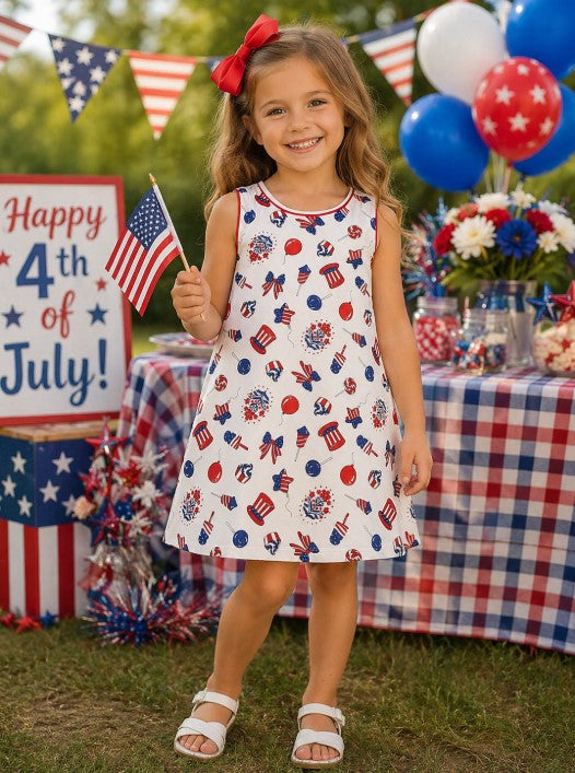 Patriotic Collection Girl's A line dress