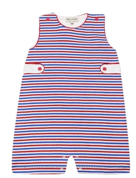 Patriotic Collection Striped Boys overall