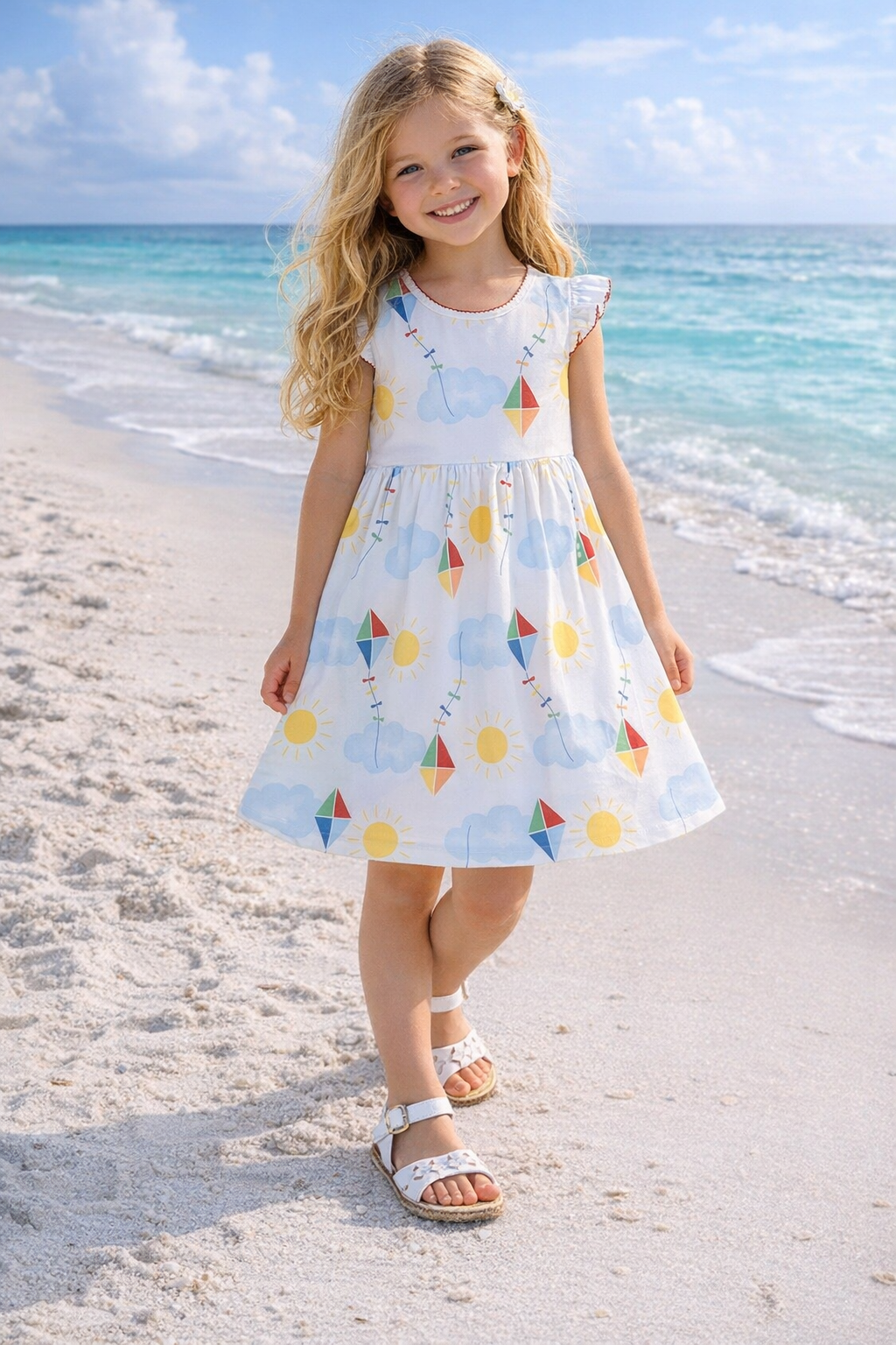Summer Kites Girls dress - Little Threads Inc. Children's Clothing