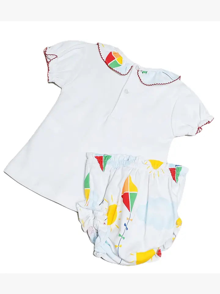 Summer Kites Baby Girl Diaper Set - Little Threads Inc. Children's Clothing