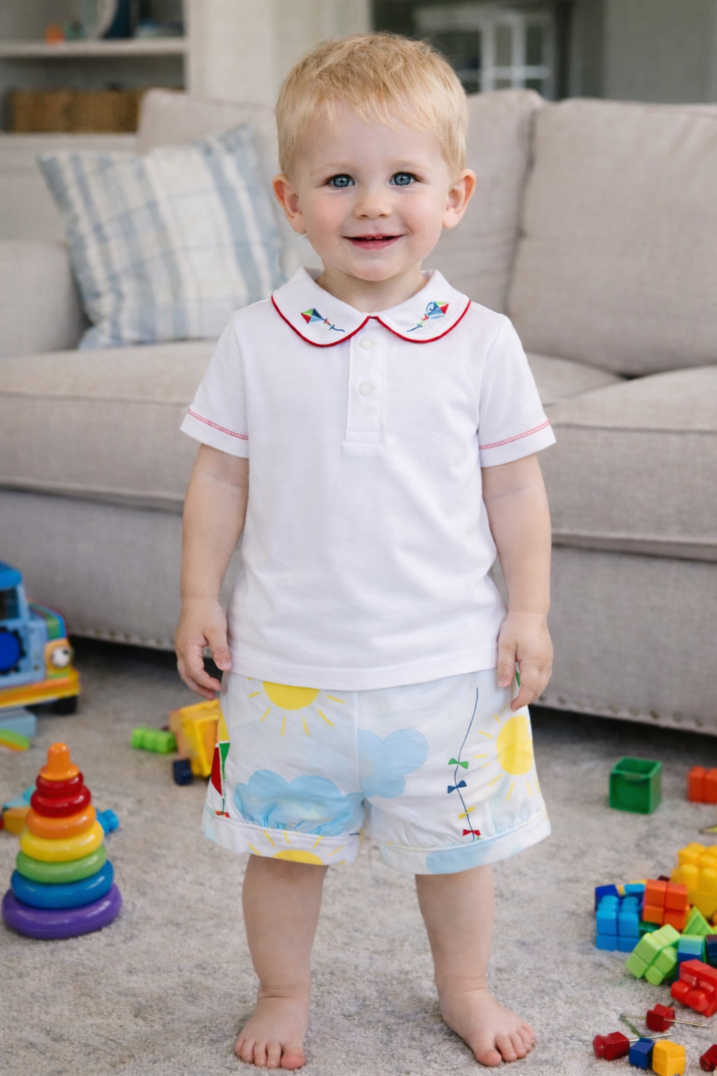 Summer Kites Boy's 2 PC Set - Little Threads Inc. Children's Clothing