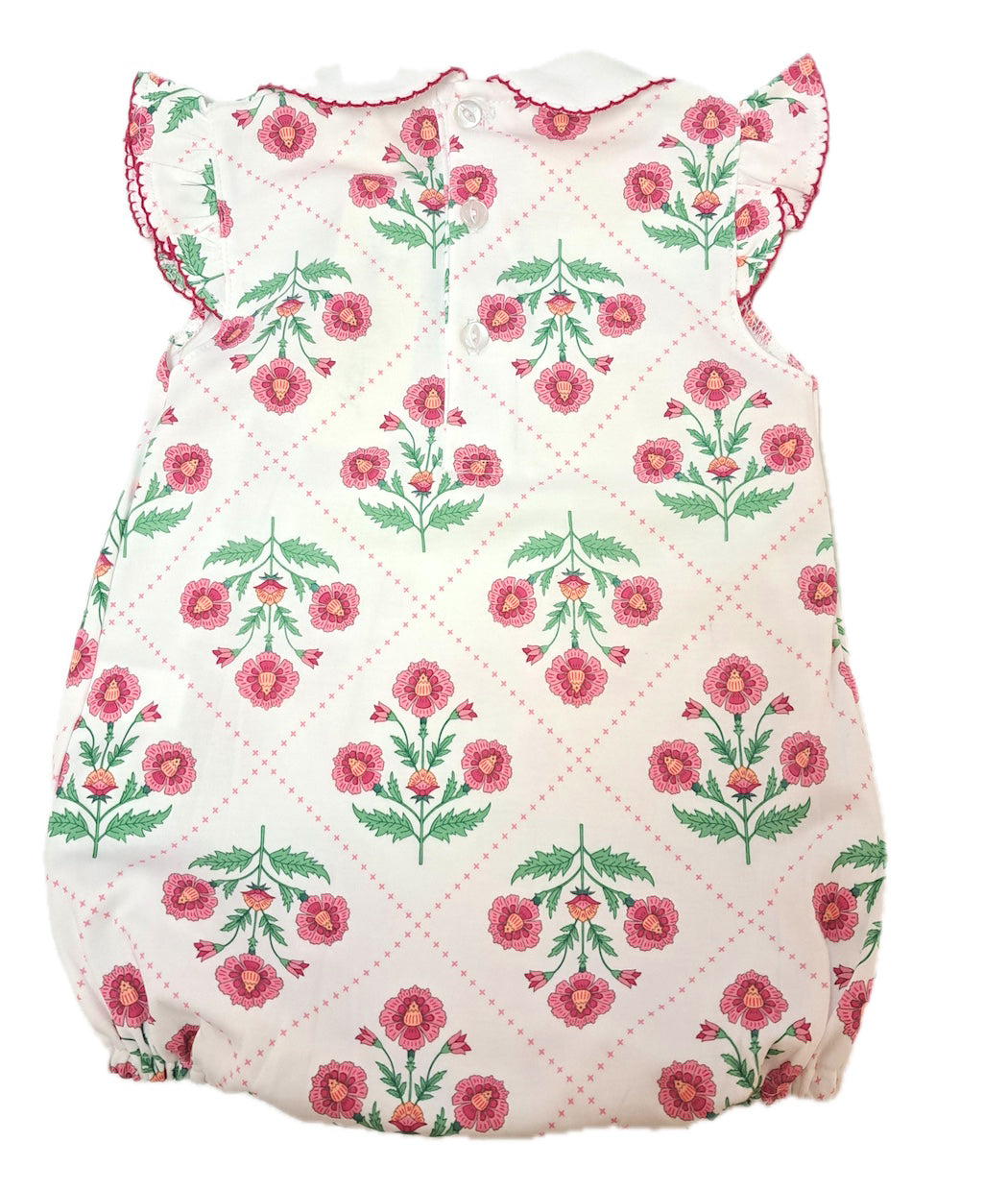 Madison Pima cotton floral baby girl romper