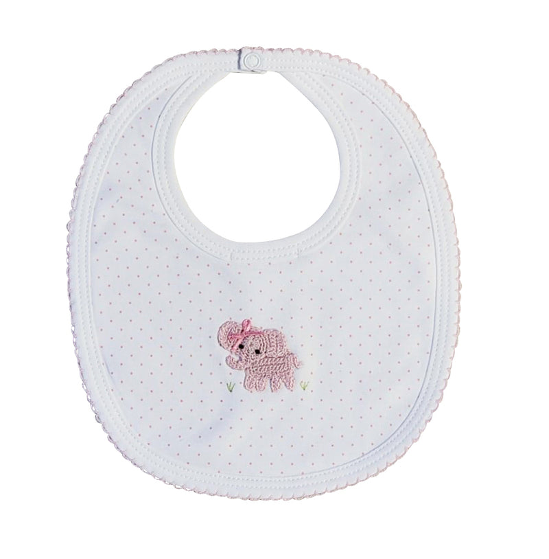 Baby Girl's "Elephant Collection" Pima Cotton Bib - Little Threads Inc. Children's Clothing