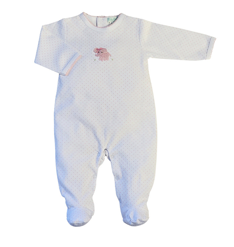 Baby Girl's "Elephant Collection" Pima Cotton Footie - Little Threads Inc. Children's Clothing