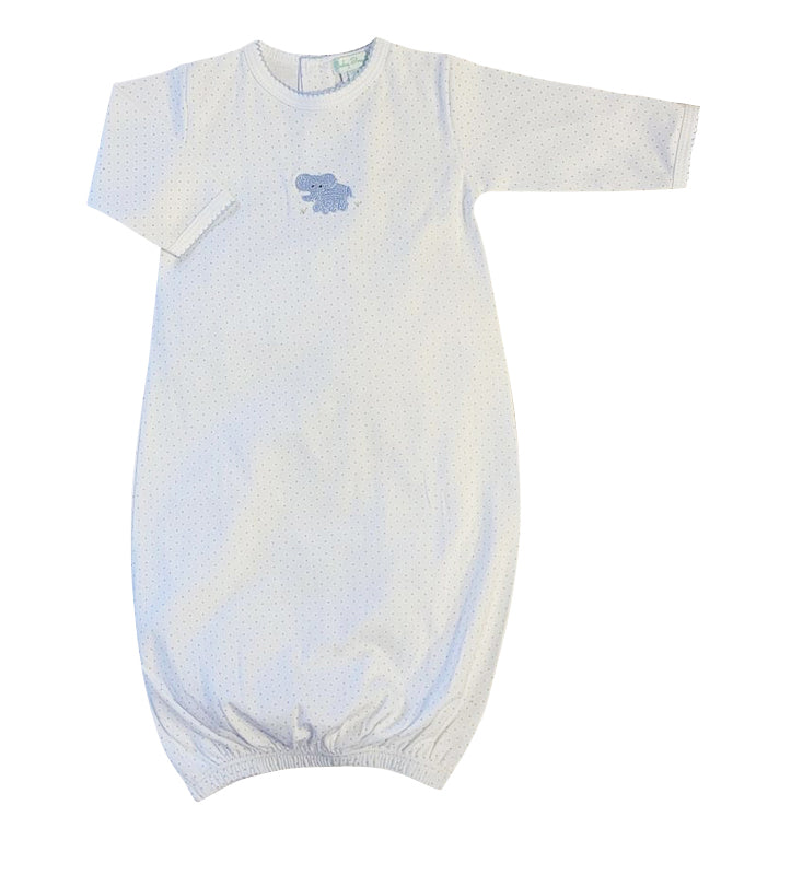 Baby Boy's "Elephant Collection" Pima Cotton Gown - Little Threads Inc. Children's Clothing