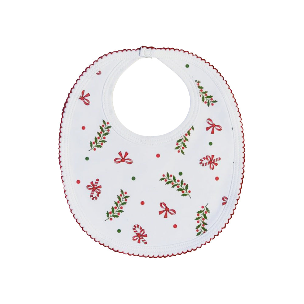 Baby Girl's Christmas Candy Canes & Bows BIB - Little Threads Inc. Children's Clothing