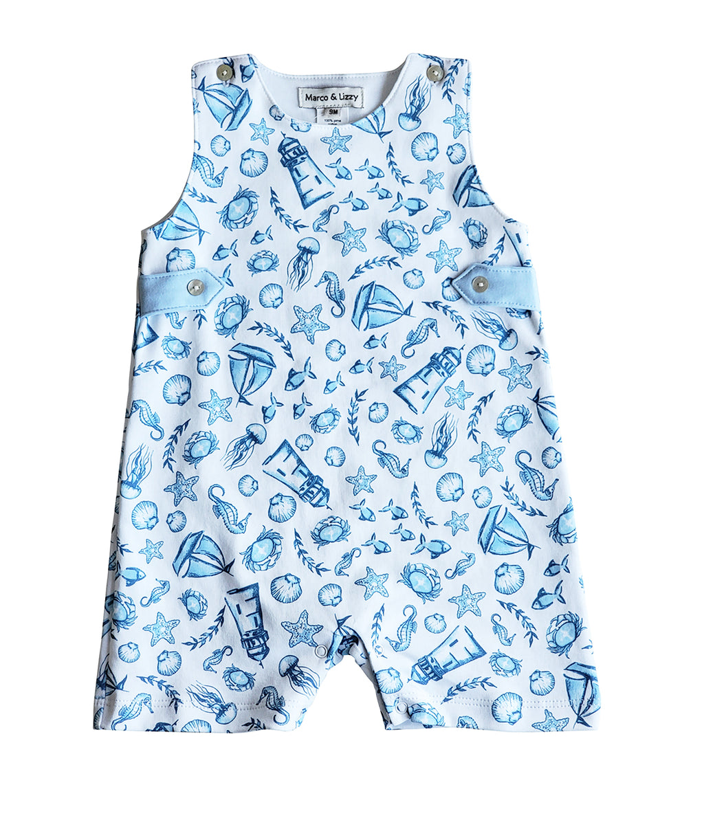 Baby Boy Nautical Romper - Little Threads Inc. Children's Clothing