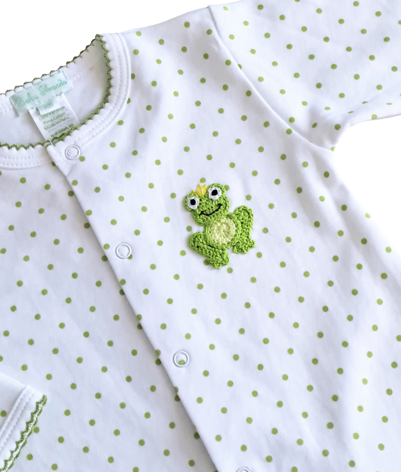 Frog Crochet - Unisex converter gown Pima Cotton - Little Threads Inc. Children's Clothing