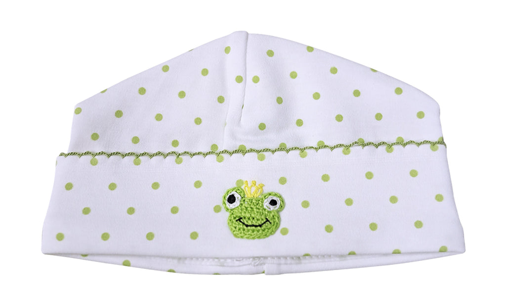 Frog Crochet - Unisex baby hat Pima Cotton