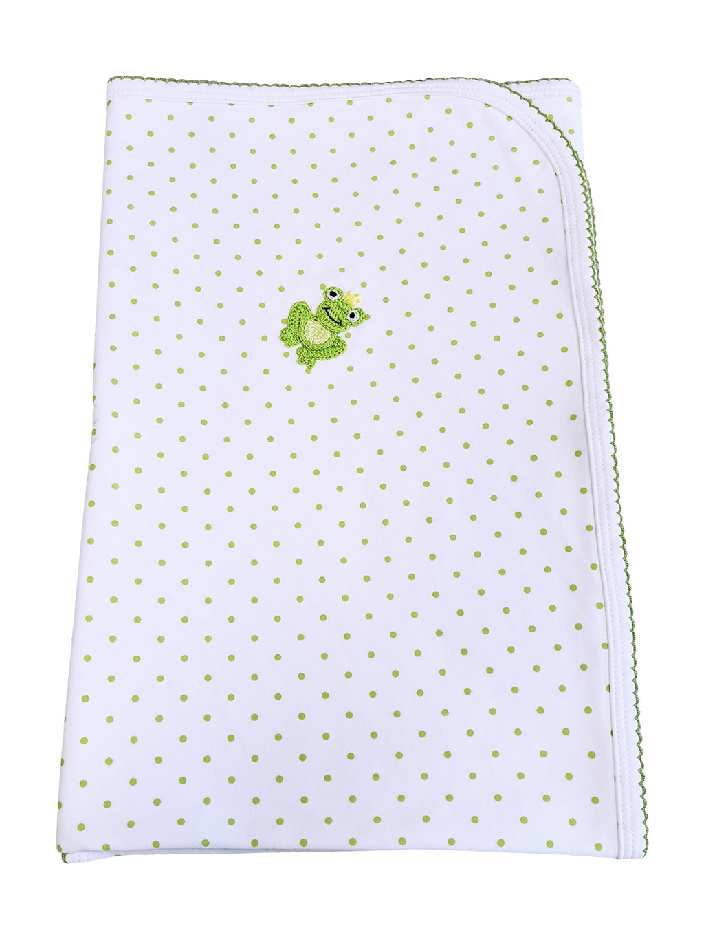 Frog Crochet - Unisex baby blanket Pima Cotton