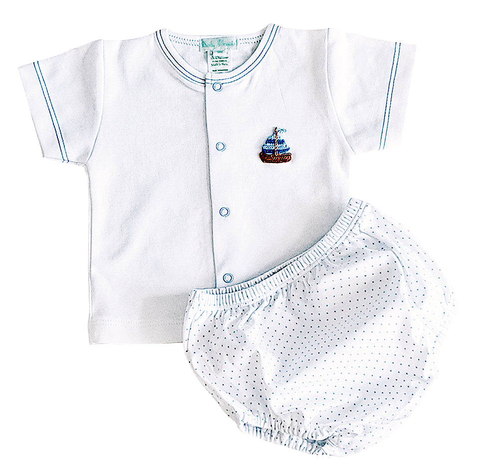 Baby Boy's "Sailboat" Diaper Set